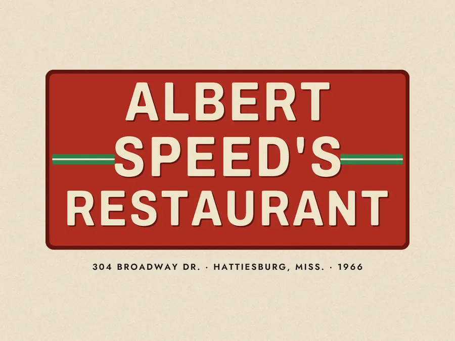 Albert Speed's Restaurant artwork from the Nostalgic Hattiesburg collection