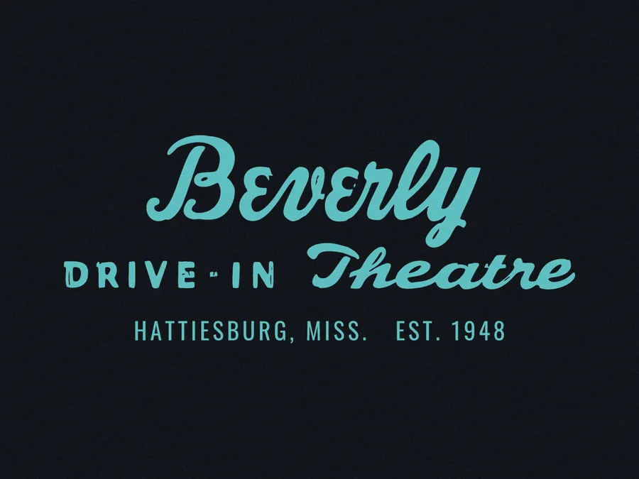 Beverly Drive-In Theatre artwork from the Nostalgic Hattiesburg collection