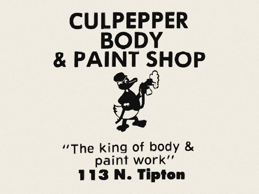 Culpepper Body & Paint Shop artwork from the Nostalgic Hattiesburg collection
