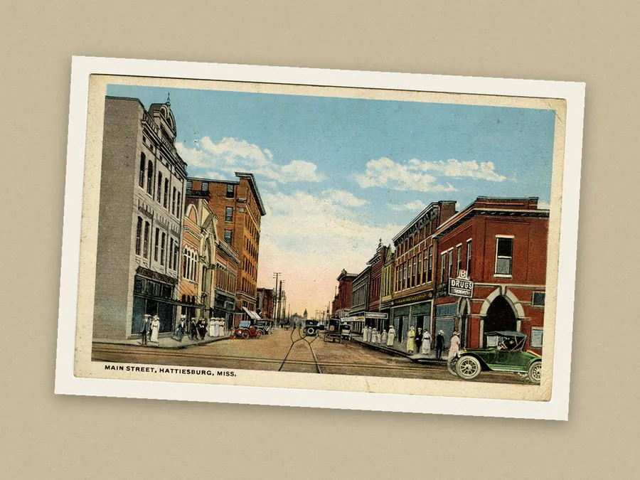 Hattiesburg Postcards artwork from the Nostalgic Hattiesburg collection