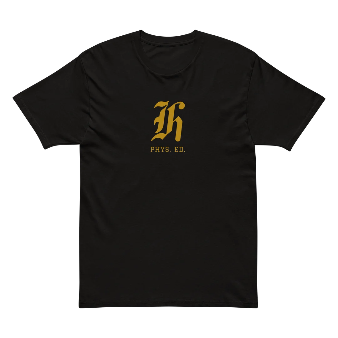 Old English H Phys. Ed. Tee (Black)