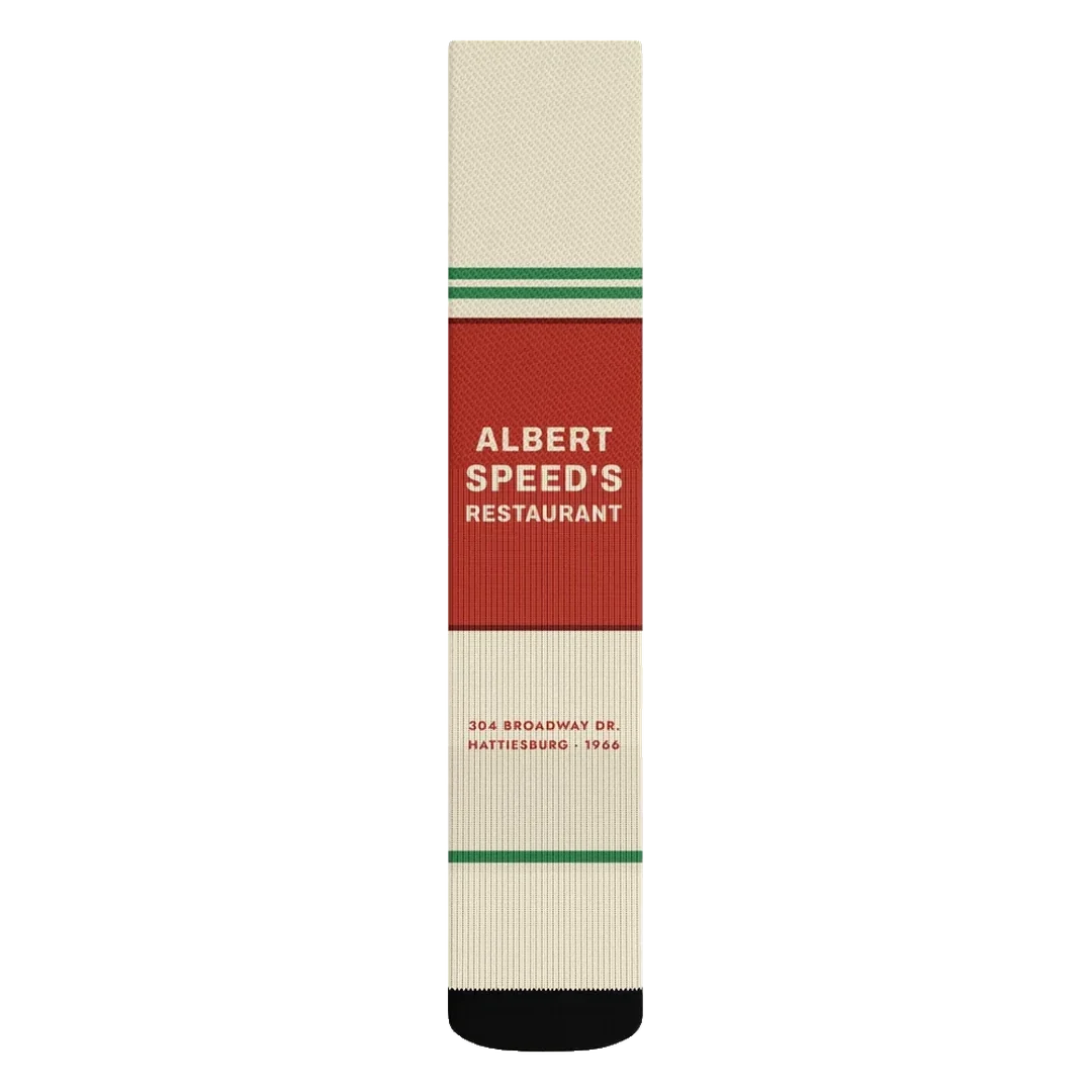 Albert Speed's Socks, front and back